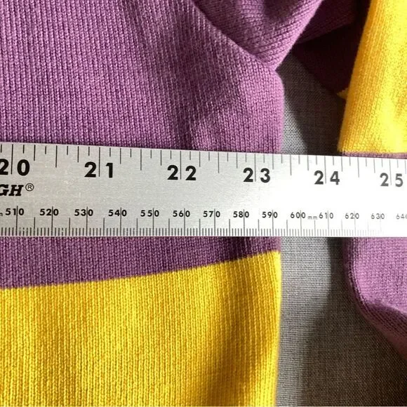 Rowing Blazers x Sports D'Epoque Rugby Polo Purple Yellow Heavyweight Jersey - Picture 11 of 12
